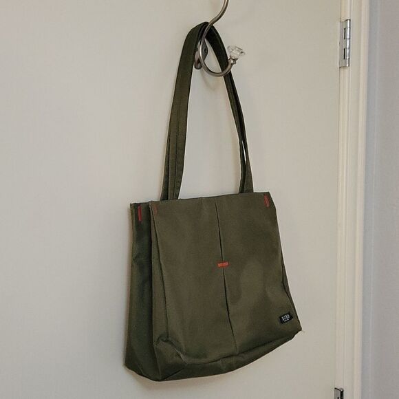 XOXO Army Green Military Nylon Unisex Double Handle Tote Shoulder Bag - Picture 4 of 9